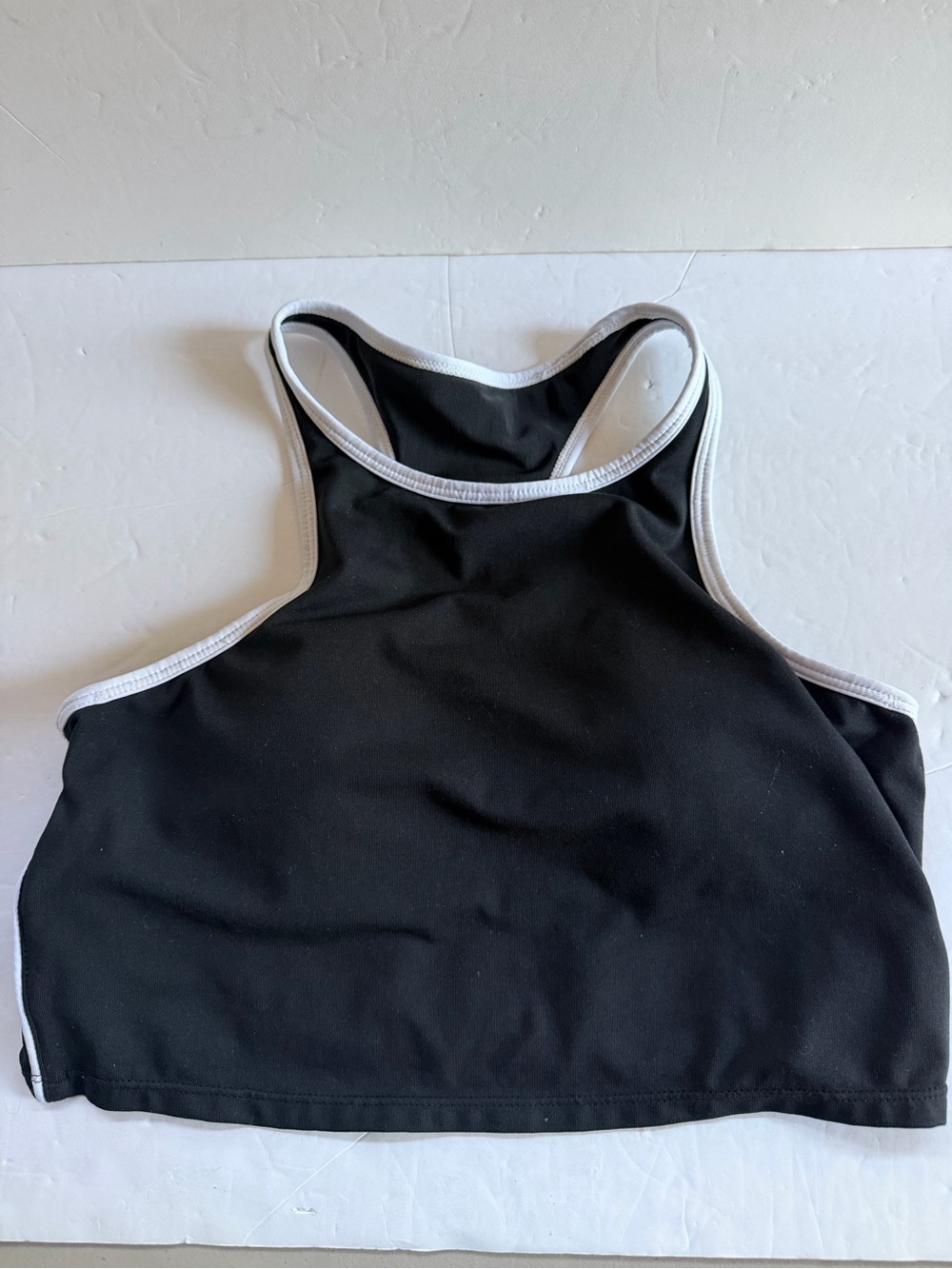 Fabletics Sports Bra  Black White Small Racerback Shelf Bra